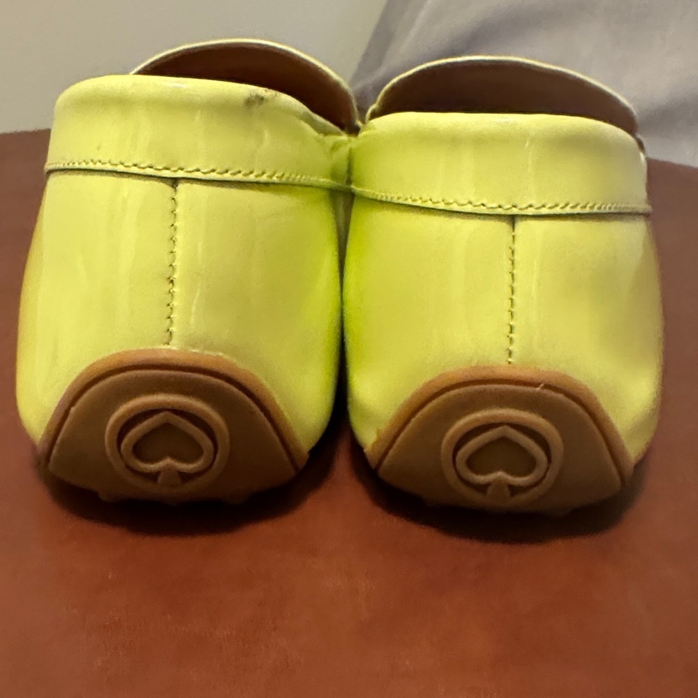 LIKE NEW Kate Spade Bright Yellow Loafers - Picture 5 of 7